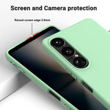 Sony Xperia 1 VII Flydende silikone cover med håndrem - grøn