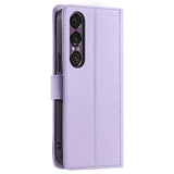 Sony Xperia 1 VII Luksus Vatteret Pung - Lilla