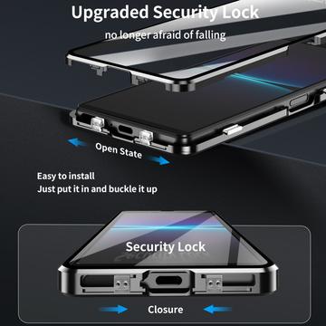 Sony Xperia 1 VII magnetisk etui med hærdet glas - sort