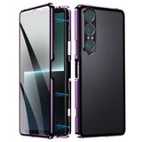 Sony Xperia 1 VII magnetisk etui med hærdet glas - lilla