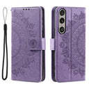 Sony Xperia 1 VII Mandala Series Etui med Pung - Lilla