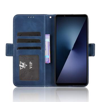 Sony Xperia 1 VII Kortholder Pung Etui - Blå