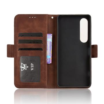 Sony Xperia 1 VII Kortholder Pung Etui - Brun