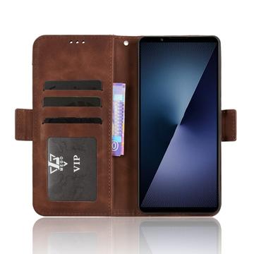 Sony Xperia 1 VII Kortholder Pung Etui - Brun