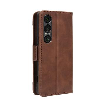 Sony Xperia 1 VII Kortholder Pung Etui - Brun