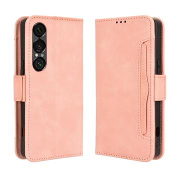 Sony Xperia 1 VII Kortholder Pung Etui - Pink