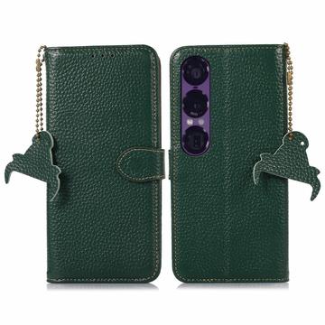 Sony Xperia 1 VII Læderpung med RFID - Grøn