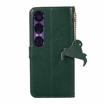 Sony Xperia 1 VII Læderpung med RFID - Grøn