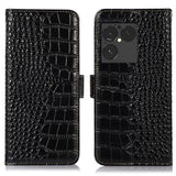 Sony Xperia 1 VIII Crocodile Series Læderpung med RFID - Sort