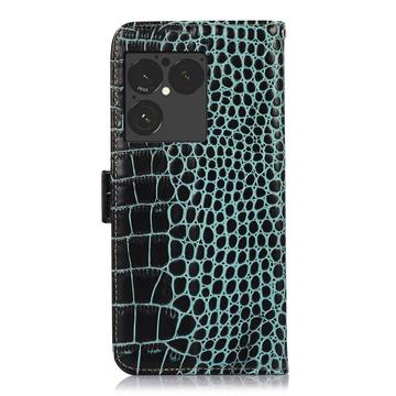 Sony Xperia 1 VIII Crocodile Series Læderpung med RFID - Grøn