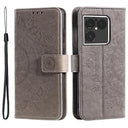Sony Xperia 1 VIII Mandala Etui med Pung med håndledsrem - Grå