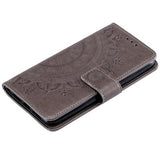 Sony Xperia 1 VIII Mandala Etui med Pung med håndledsrem - Grå