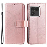 Sony Xperia 1 VIII Mandala Etui med Pung med håndledsrem - lyserød