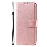 Sony Xperia 1 VIII Mandala Etui med Pung med håndledsrem - lyserød