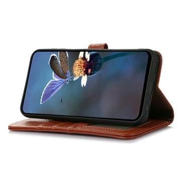 Sony Xperia 1 VIII Pung læder cover med RFID - Brun