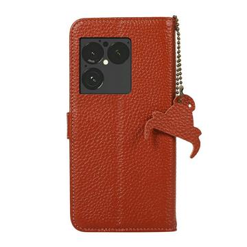 Sony Xperia 1 VIII Pung læder cover med RFID - Brun
