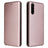 Sony Xperia 10 III, Xperia 10 III Lite Flip Cover - Karbonfiber - Rødguld