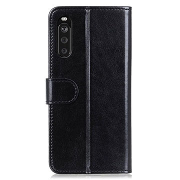 Sony Xperia 10 III, Xperia 10 III Lite Pung Taske med Stand - Sort