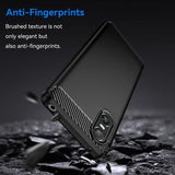 Sony Xperia 10 VI Børstet TPU Cover - Karbonfiber - Sort