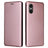 Sony Xperia 10 VI Flip Cover - Karbonfiber - Rødguld