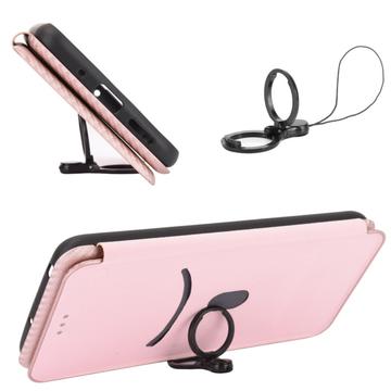 Sony Xperia 10 VI Flip Cover - Karbonfiber - Rødguld
