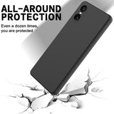 Sony Xperia 10 VI Liquid Silikone Cover med Strop - Sort