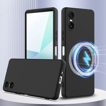 Sony Xperia 10 VI Liquid Silikone Cover - MagSafe Kompatibel - Sort