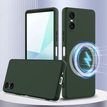 Sony Xperia 10 VI Liquid Silikone Cover - MagSafe Kompatibel - Mørkegrøn