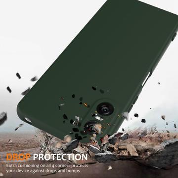 Sony Xperia 10 VI Liquid Silikone Cover - MagSafe Kompatibel - Mørkegrøn