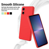 Sony Xperia 10 VI Liquid Silikone Cover med Strop - Rød