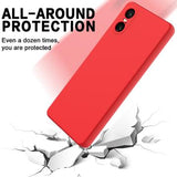 Sony Xperia 10 VI Liquid Silikone Cover med Strop - Rød
