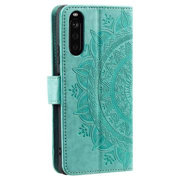 Sony Xperia 10 VI Mandala Series Etui med Pung - Grøn