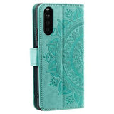 Sony Xperia 10 VI Mandala Series Etui med Pung - Grøn