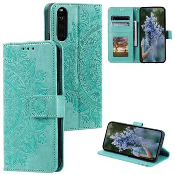 Sony Xperia 10 VI Mandala Series Etui med Pung - Grøn