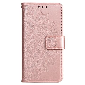 Sony Xperia 10 VI Mandala Series Etui med Pung - Rødguld