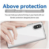 Sony Xperia 10 VI Ridsefast Hybrid Cover - Gennemsigtig