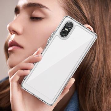 Sony Xperia 10 VI Ridsefast Hybrid Cover - Gennemsigtig