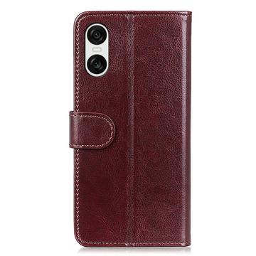 Sony Xperia 10 VI Pung med Magnetisk Lukning - brun