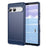 Sony Xperia 10 VII Børstet TPU Cover - Karbonfiber - blå