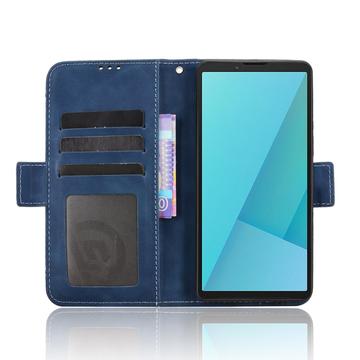 Sony Xperia 10 VII Kortholder Pung Etui - Blå