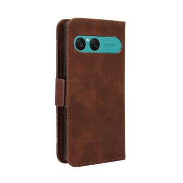 Sony Xperia 10 VII Kortholder Pung Etui - Brun