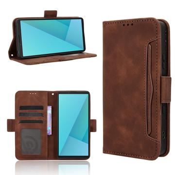 Sony Xperia 10 VII Kortholder Pung Etui - Brun