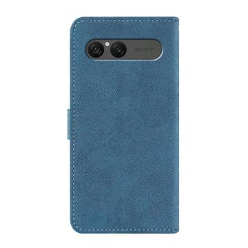 Sony Xperia 10 VII Elegant retro-pungetui med roterende kortholder - Blå