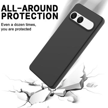 Sony Xperia 10 VII Flydende silikone cover med håndrem - sort