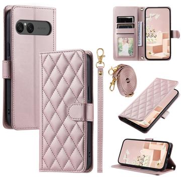Sony Xperia 10 VII Luksus Vatteret Pung - rosaguld