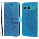Sony Xperia 10 VII Mandala Series Etui med Pung - Blå