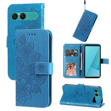 Sony Xperia 10 VII Mandala Series Etui med Pung - Blå