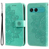 Sony Xperia 10 VII Mandala Series Etui med Pung - Grøn