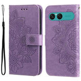 Sony Xperia 10 VII Mandala Series Etui med Pung - Lilla