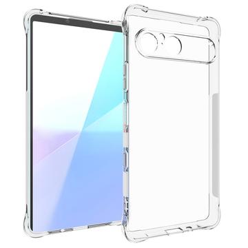Sony Xperia 10 VII Stødsikkert Silikone Cover - Gennemsigtig